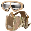 VPZenar Tactical Helmet,Airsoft Mesh Mask and Googles,MICH Helmet Accessories for
