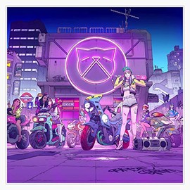 Cyberpunk Girl Gang Waterproof Vinyl Window Bumper Sticker Decal 5"