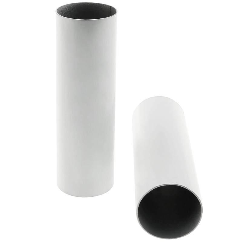 E-outstanding Candle Light Cover Sleeve 2PCS 25x80mm White Metal Lamp