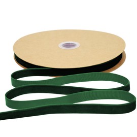 Simplegoal Forest Green Velvet Ribbon 3/8 inch × 25 Yards for Christmas Wreath Bow DIY Sewing Projects Gift Wrapping