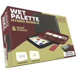 The Army Painter - Wet Palette | Premium Brush Holder with 50 Palettes Films and 2 Sponges | Hydro Foam & Hydro Sheets | For Tabletop Wargames Miniature Modelling