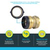 SharkBite 2 Inch FNPT Adapter, Push to Connect Brass Plumbing