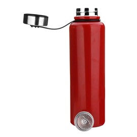 1.5L Metal Water Bottle Stainless Steel Vacuum Flask, Non-Leak Sports Water Bottles Drinks Bottle for Running, Gym, Cycling Multiple Specifications (Red,1.5L (13x3.5 inch))