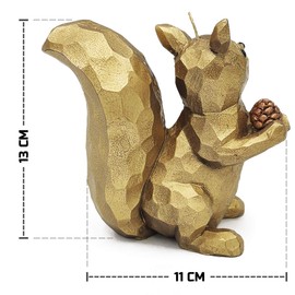 Belafi - Vela Decorativa Aromática Grande con Forma de Animal Ideal para Regalo y para Decorar tu Hogar (Ardilla)