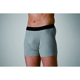 Teijin Frontier High Performance Absorbent Boxer Shorts, Relaxed, Heather Gray, M Size