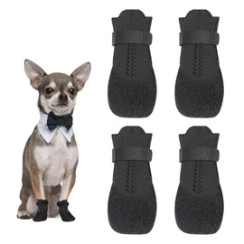 Pack of 4 Dog Shoes Paw Protection Dog Shoes Outdoor Breathable Dog Shoes Dog Socks Non-Slip for Feet with a Width of Approx. 4.9 cm L