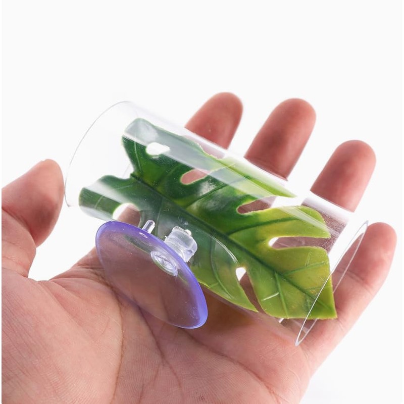 WantsGin 2-Pack Betta Fish Toys, Acrylic Tube Tunnel & Leaf