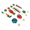 Rabbit Hanging Chew Toys Wood Grass Ball String Loofah Carrot