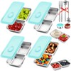 JSHNE 4 Pack Reusable Snack Containers Takeaway with Lids, Snack