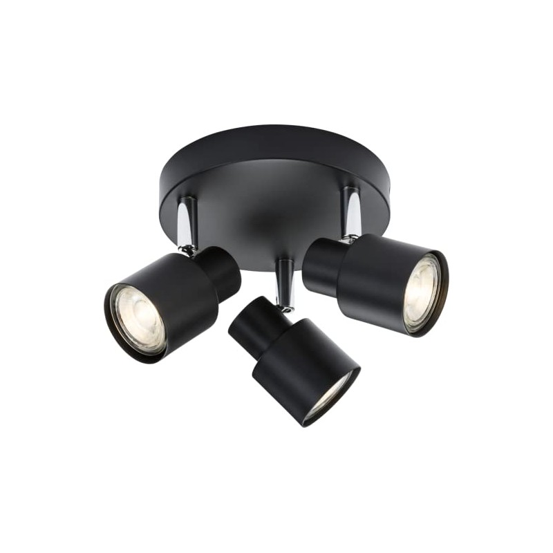 Triple GU10 Spotlight in Matt Black