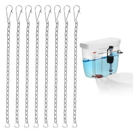 OQXEJPHFN 8 Pcs Toilet Flapper Chain, Universal Stainless Steel Toilet Handle Chains with Hook, Adjustable Length Replacement Kit
