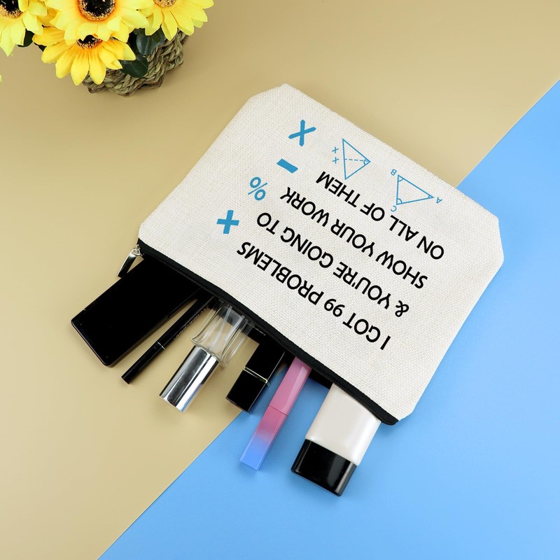 Funny Math Teacher Gift Makeup Bag Math Lover Gift for