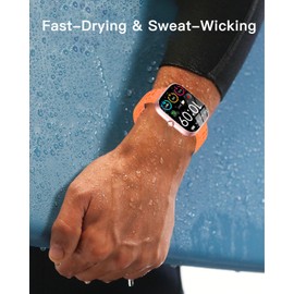 YAJOJO Bands for uaue T60 Smartwatch,Sport quick-release Silicone Band for uaue T60 1.91",Soft Lightweight & Ventilated Comfort Replacement Smartwatch Strap,Adjustable Wristband,Orange