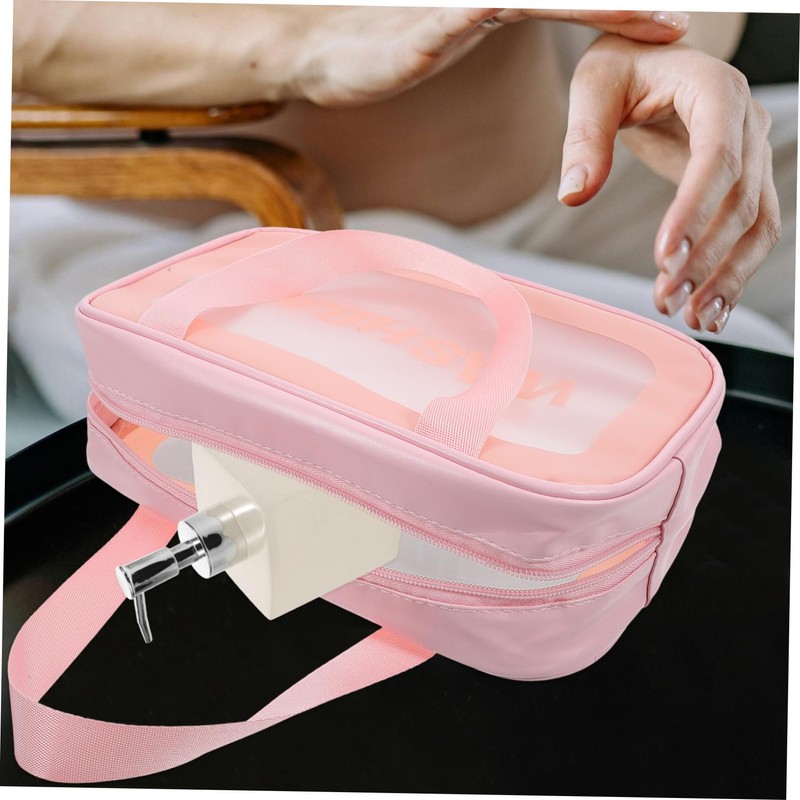Baluue Transparent Makeup Bag with Smooth Zipper Medium Portable Travel
