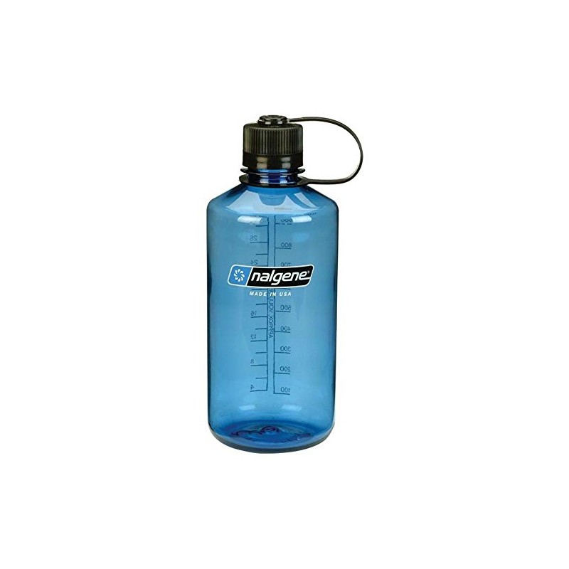 Nalgene Tritan Narrow Mouth BPA-Free Water Bottle, Slate Blue, 32