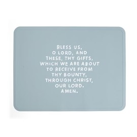Be A Heart Silicone Placemats for Kids and Toddlers, BPA-Free Non-Slip Baby Placemat, Baby Baptism Gift (Smoky Blue)