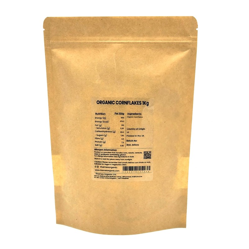 Organic Cornflakes 250g - No Additives or Preservatives - Vegan,