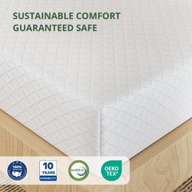 8" Full Green Tea Gel Memory Foam Mattress with Removable Washable Cover, Medium Firm, Bed in a Box, CertiPUR-US Certified, Assembled in The USA, Apartment Essential