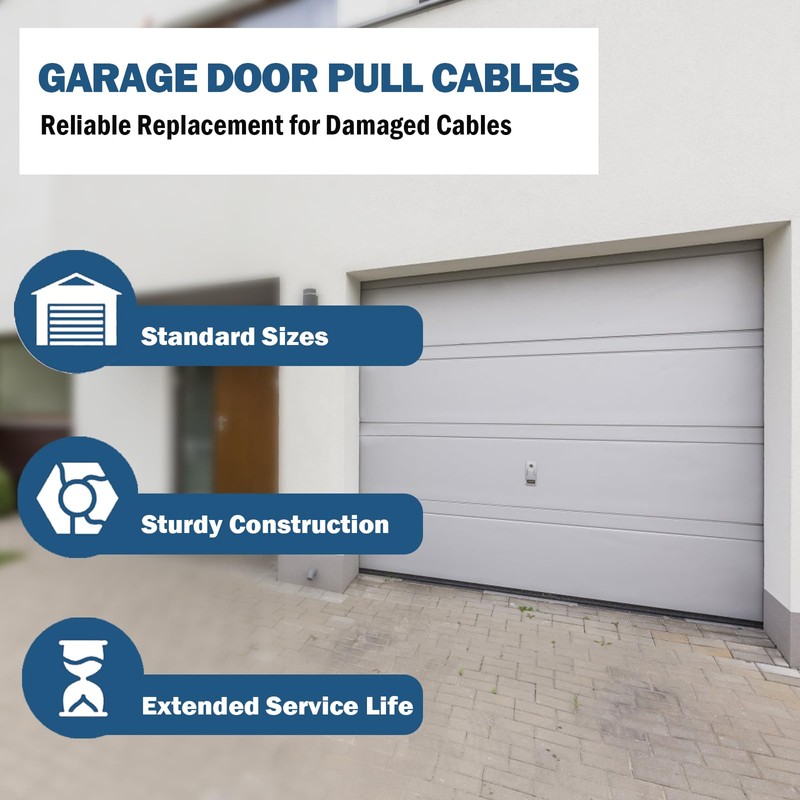 NAZOU 8.5FT Garage Door Cable Replacement 1/8 inch Vinyl Coated