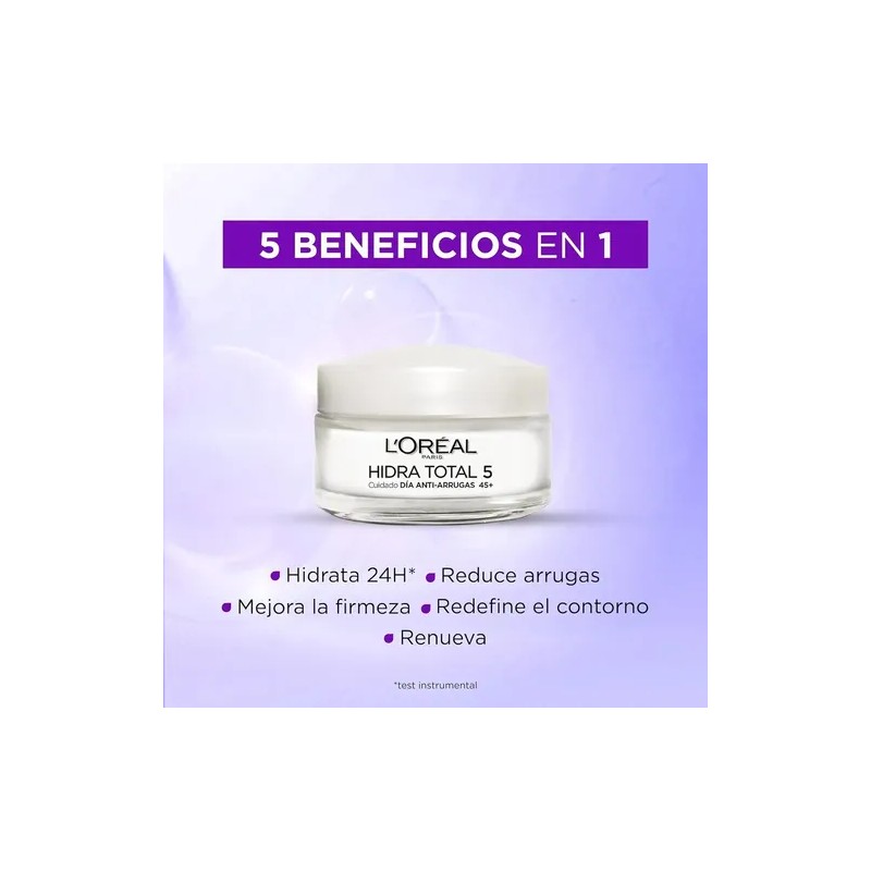 Crema Facial Antiarrugas +45 L'oréal Paris Hidra Total 5