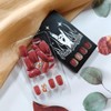 Red Brown Press on Nails Medium Square Acrylic Fake Nails