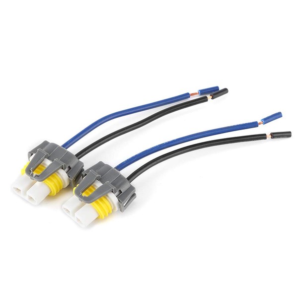 H11 Socket Wiring Harness, 2pcs H11/H8 Female Adapter Wiring Harness