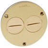 Hubbell Wiring Systems S3725 Brass Round Floor Box Duplex Screw