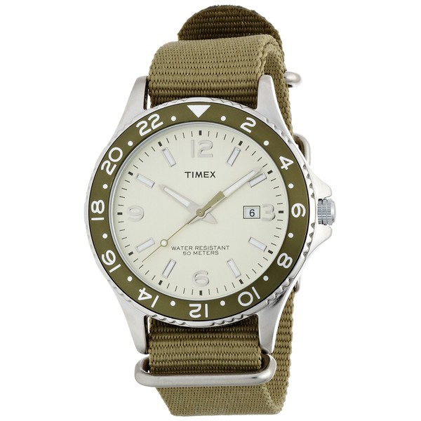 Timex T2P035 Mens Olive 3 Hand Sport Watch
