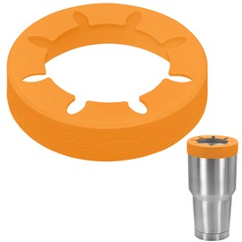 XccMe Silicone Ring for 30 oz stainless Steel Tumbler,Reusable Iced Coffee Sleeve for Stainless Steel Tumbler,for 30oz YETI,RTIC,BJPKPK,for The Cup Mouth Diameter 3.9-4 inch (Orange)