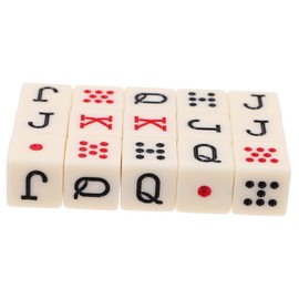 Kisangel 45 Pcs Portable Poker Dice Lightweight Letter Dice for Fun Party Games for Banquets Ktv and Birthday Celebrations