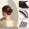 9 Pack Flat Hair Clips for Women, Matte Claw Clips