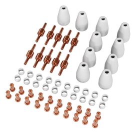 GZ GUOZHI 60pcs PT-31 Extended Air Plasma Cutting Nozzle Electrode Consumables Fit GZ GUOZHI CUT-45 CUT-50 CUT-50LED