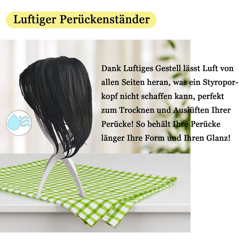 WXYYKX Plastic Wig Stand Set Portable Wig Stand 35 cm