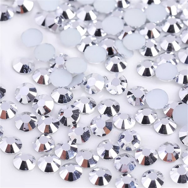 3000 Pieces SS12 3mm Flatback Rhinestones Clear Glass Round Gems
