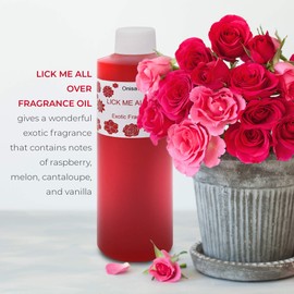 Onisavings Lick Me All Over Fragrance Oil for Women - Fruity Ingredients - Truly Outstanding Aroma, Exotic Fragrance Oil - Great Scent to Living Room or Place of Work, (10 Oz)