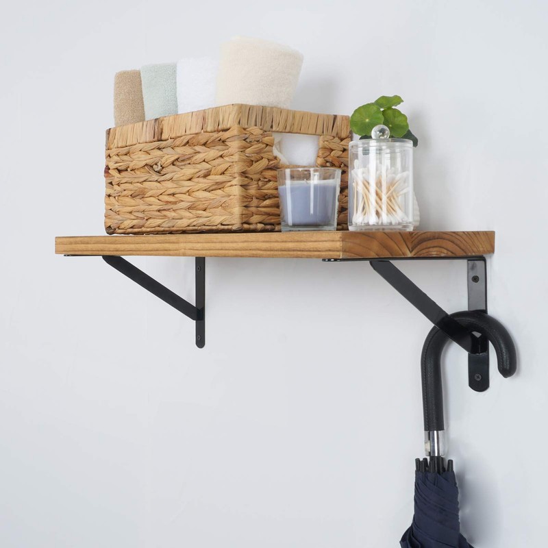 EZYDECOR Wall Mounted Shelf Brackets 4pcs 6 Inch Triangle Shelf