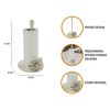Premier Housewares Vintage Home Kitchen Roll Holder, Cream, Dolomite, Pine