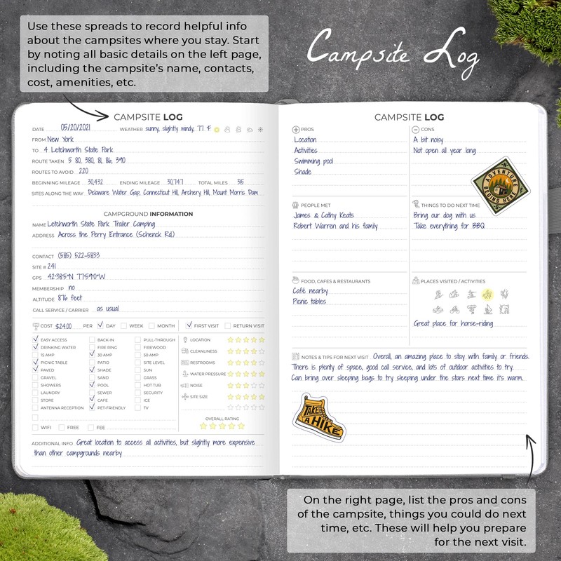 Clever Fox Camping Journal – Camper Log Book & RV