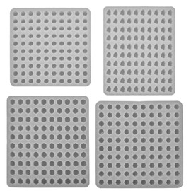 COHEALI Treat Molds Mini Round Silicone Molds 4pcs Flower Cloud Shaped Wax Seal Stamp Beads Molds Melting Sealing Stamp Molds Gummy Candy Molds Baking Mat Cooking Sheet for Pets Dog Silcone