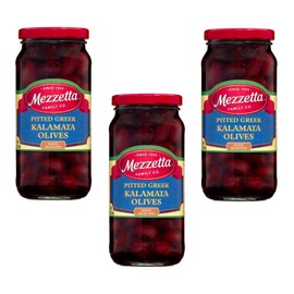Mezzetta 3-Pack Greek Kalamata Olives - Pitted, Gluten-Free & Keto, 9.5 oz Jars