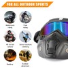 povtii Motorcycle Goggles, Windproof Dirt Bike Helmet Riding Goggles with