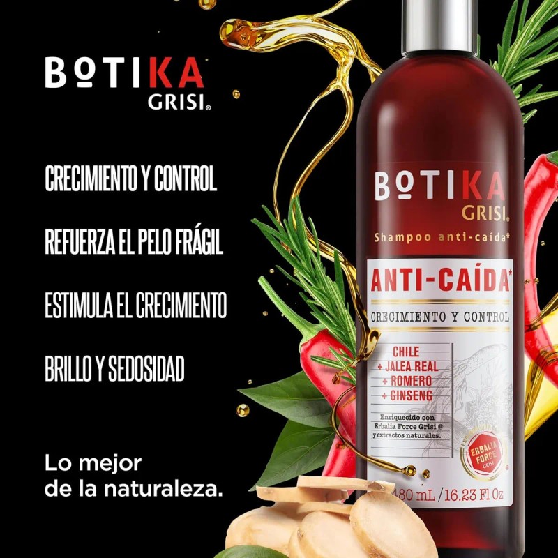 Botika Shampoo Anticada Grisi - Shampoo libre de sulfatos y