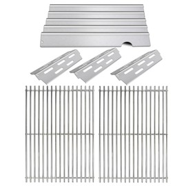 66095 Cooking Grates with 66032 Flavorizer Bars & 66795 Heat Deflector Replacement Parts for Weber Genesis 2 Grill Parts, Fits Weber Genesis ii 300 Series E/S 310, E315, E330, E/S 335, S/E 340