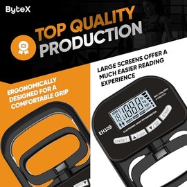 ByteX - Entrenador de fuerza de agarre con dinamómetro de mano, medidor de fuerza de agarre electrónico, fortalecedor de agarre, medidor de ejercicio 