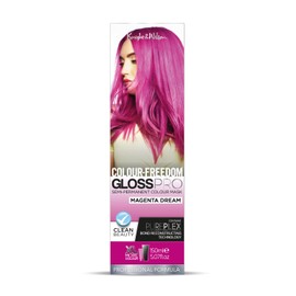 Colour-Freedom Gloss Pro 150ml Magenta Semi-Permanent Hair Colour - Ultra-Vibrant Vegan Colour Mask with PurePlex | Ammonia Free Colour Lasts Up To 6-10 Washes