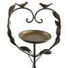 MAISONICA Tall 1.2m Rusty Gold Metal Garden Stake Bird Feeder