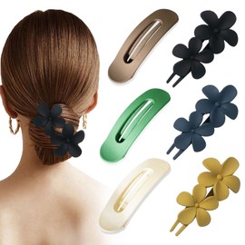 6 Piezas Pinzas para Cabello - Broches para Cabello de Mujer, Mate Antideslizante Multiestilo, Accesorios para Cabello Mujer para Todos Los Peinados (Neutros1)