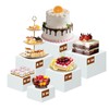 Daywhote 6PCS Buffet Risers,Acrylic Food Risers for Buffet Table, Nesting