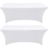 Eurmax USA Rectangular Fitted Spandex Table Covers 4ft Tablecloth Wedding