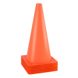 MDTMR 15 inch Soccer Training Cones for Outdoor Activity, Orange Traffic Cones,Plastic Sports Cones 7 Packs